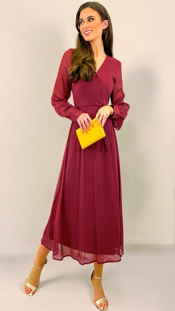 4-A2065 Vifalia Cabernet Midi dress