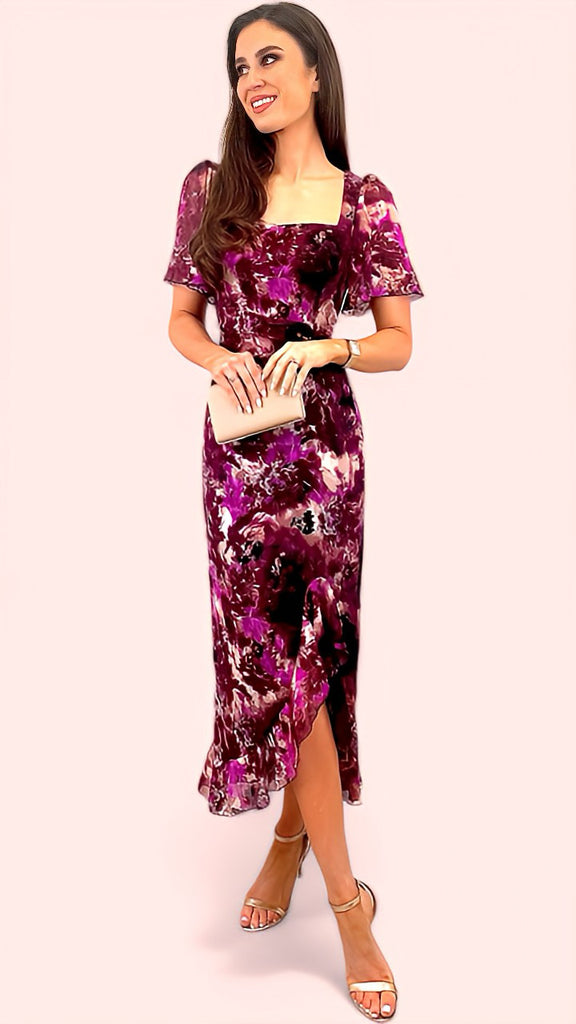 A1572 Heidi Floral Rouched Dress
