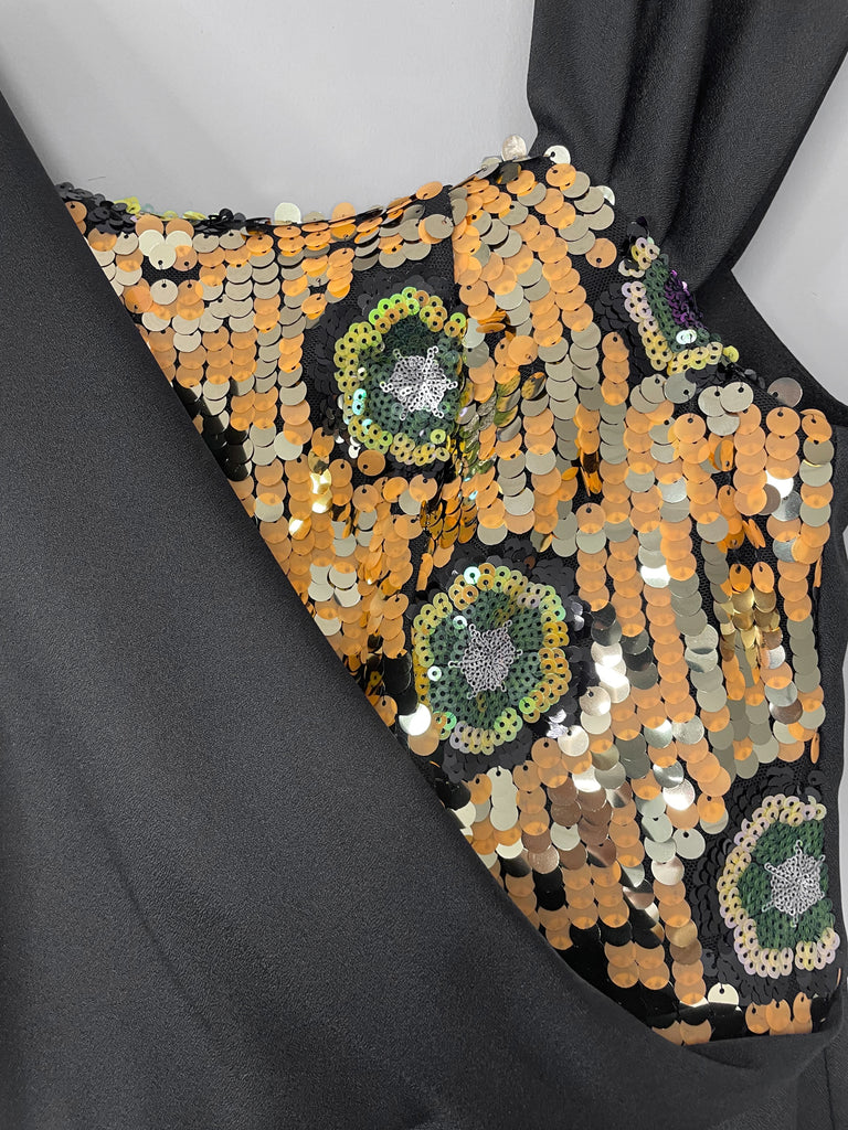 A2573 Jessica Black Sequin Jumpsuit