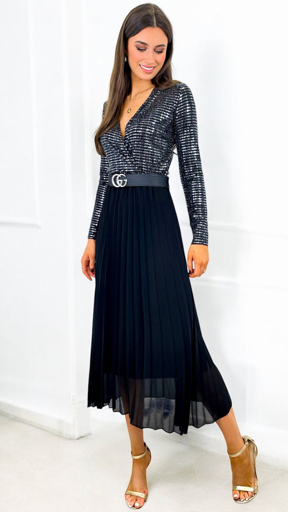 A2512 Julika Silver Sequin Bodysuit