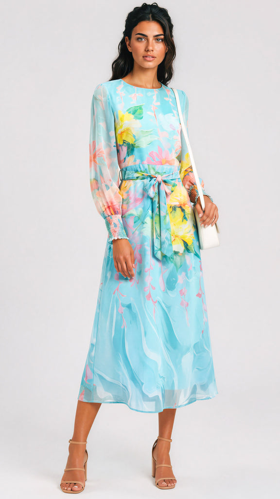 A3073 Imelda Floral Midi Dress