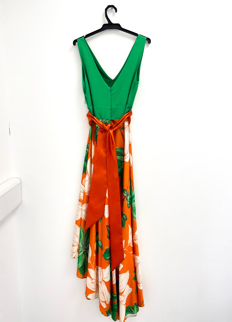 4-A2493 Gillian Satin Hi Lo Dress