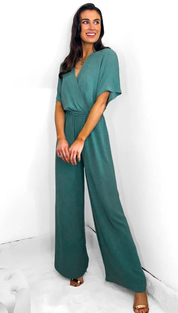 4-A2514 Giralda Teal Jumpsuit