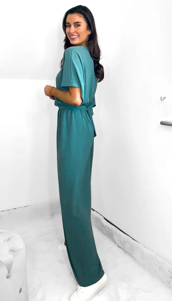4-A2514 Giralda Teal Jumpsuit