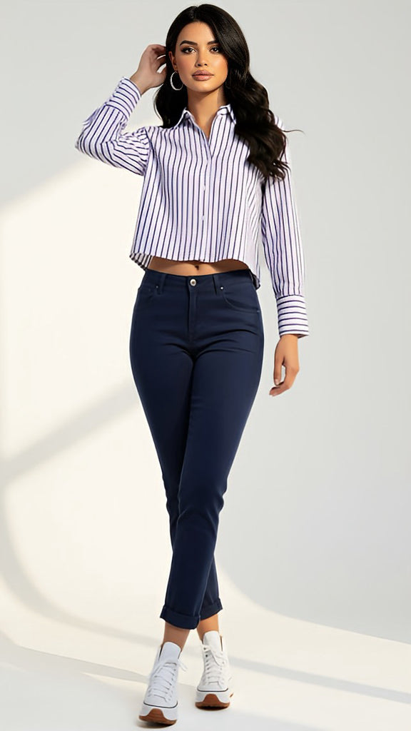 A2923 Toxik Navy 3/4 Jeans