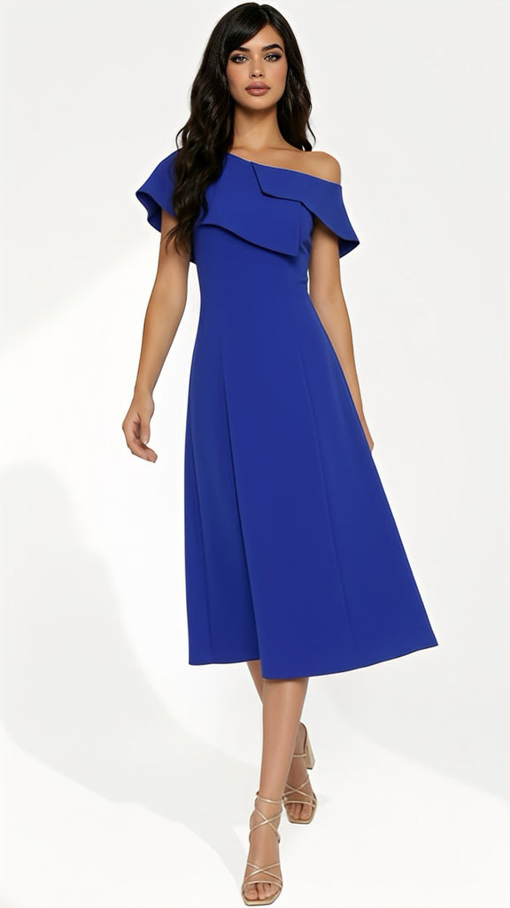 A2937 Marley Royal Bardot Flare Dress