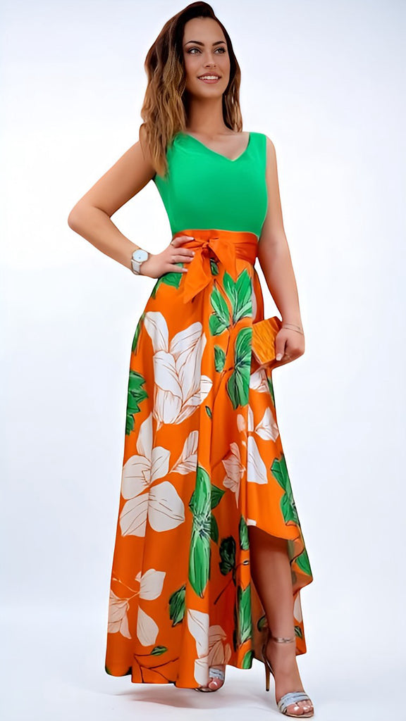 4-A2493 Gillian Satin Hi Lo Dress