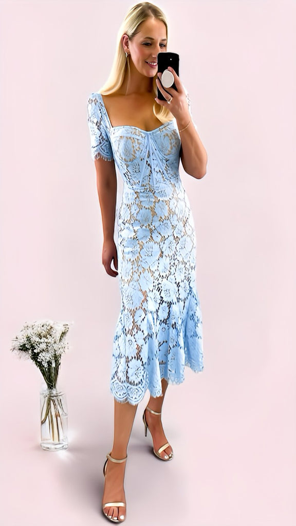 4-A2436B Cleo Blue Lace Dress