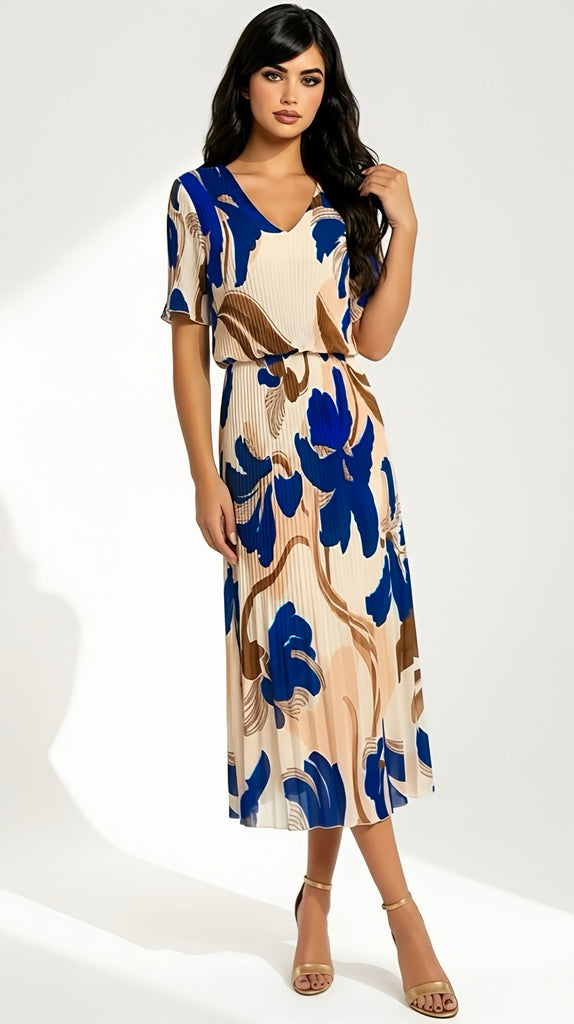 A2957 Rosie Navy/Cream Loose Top Dress