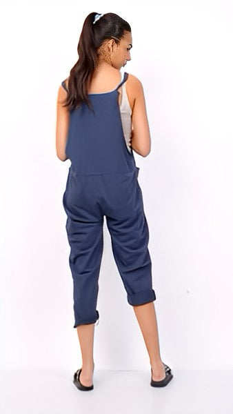 4-A2466 Bethann Navy Funky Jumpsuit