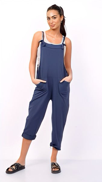 4-A2466 Bethann Navy Funky Jumpsuit