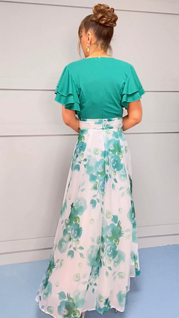 A2985 Mirelle Royal Contrast Dress