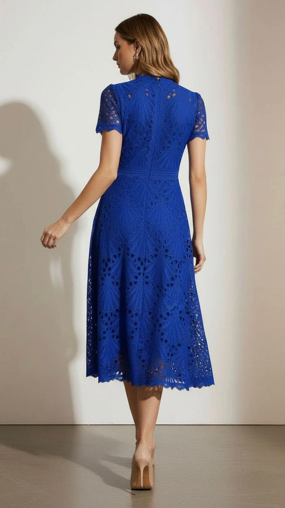 5-A3038 Evie Royal Crochet Dress