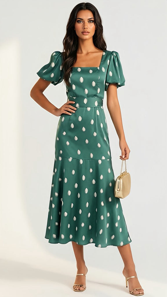 A3081 Serenity Green Midi Dress