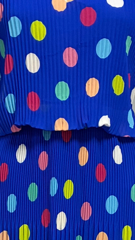 A3109 Royal Dotty Loose Top Dress