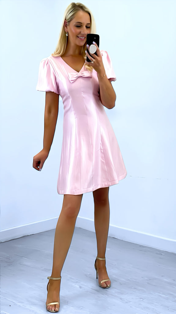 4-A2409 Tammie Pink Shift Dress