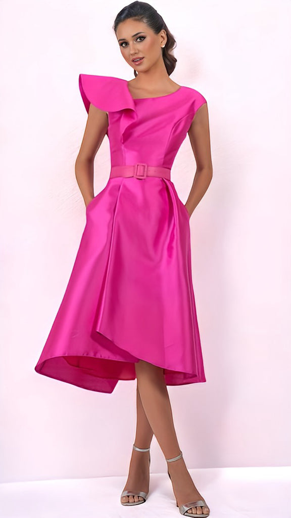 4-A2272B Robyn Pink Flare Dress