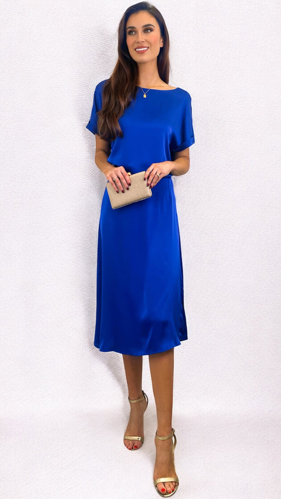 4-A2192 Royal Top & Skirt Combo