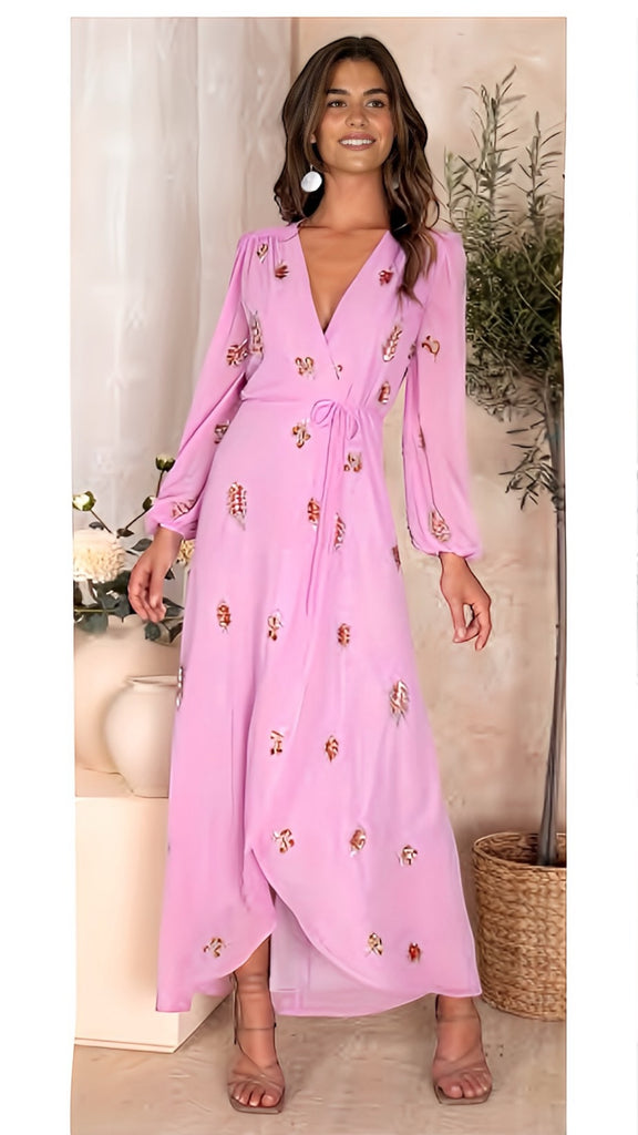 A2870 Hope & Ivy Kara Wrap Dress