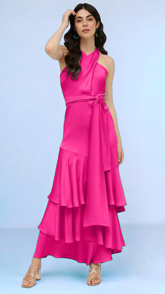 4-A2319 Margot Pink Halter Dress