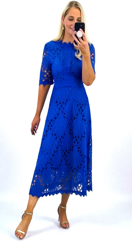 4-A2479 Evie Royal Crochet Dress