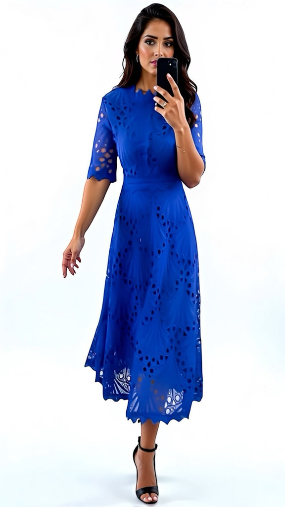 4-A2479 Evie Royal Crochet Dress