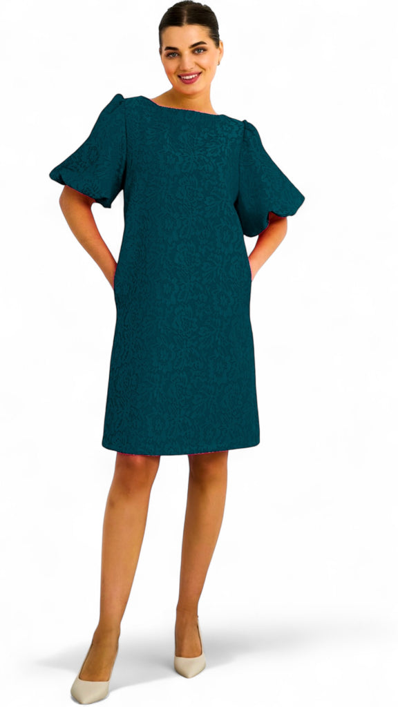5-A2535 Verity Dark Green Shift Dress