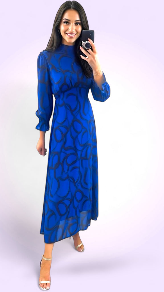 A2537 Simona Royal Midi Dress