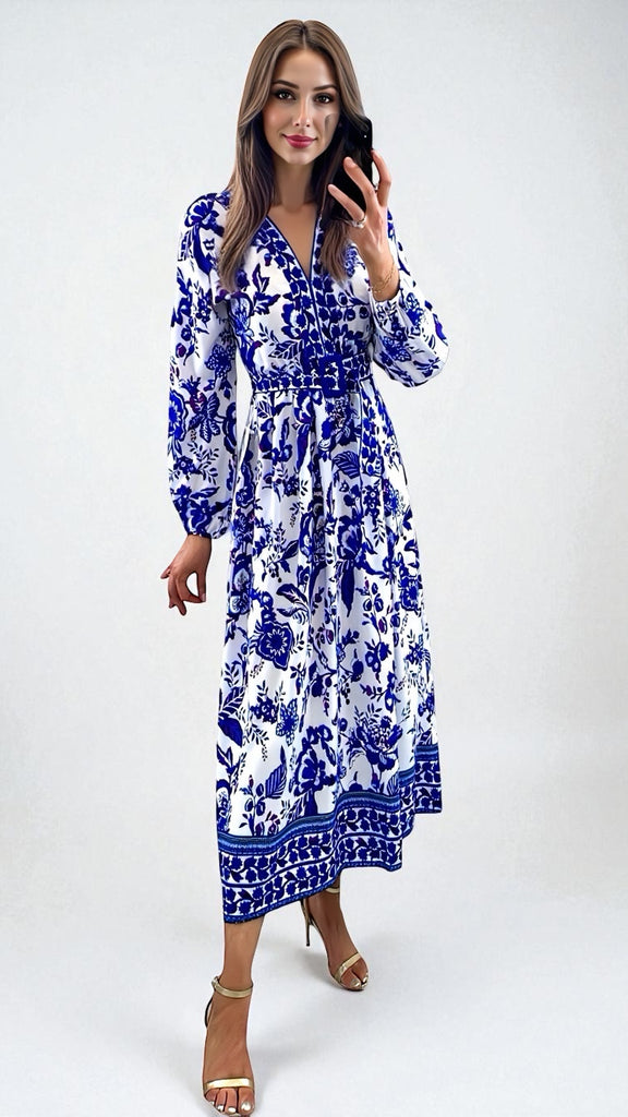 4-A2475 Bambi Border Print Dress