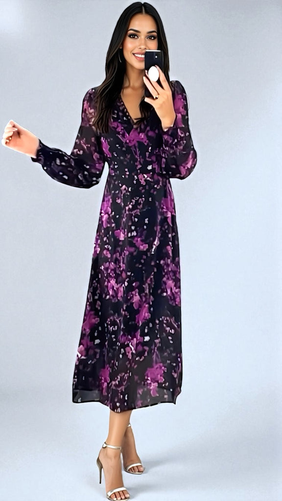 A2593 Mirabella Floral Midi Dress