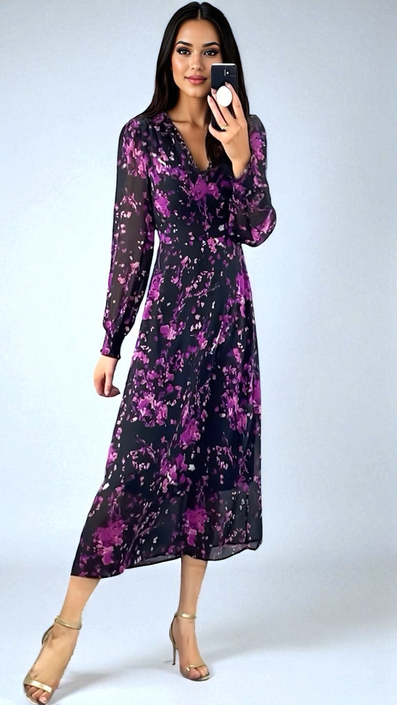 A2593 Mirabella Floral Midi Dress