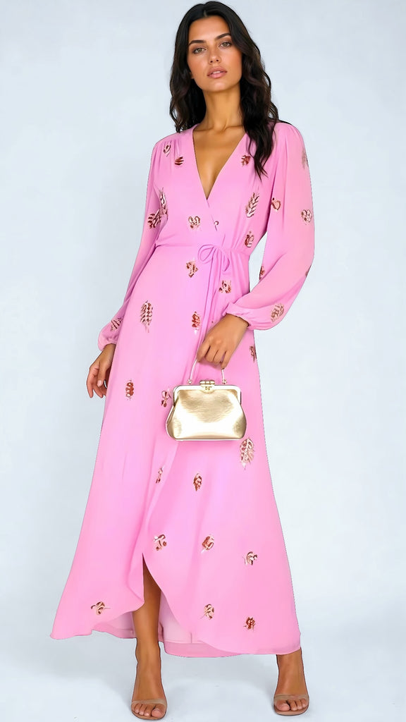 A2870 Hope & Ivy Kara Wrap Dress