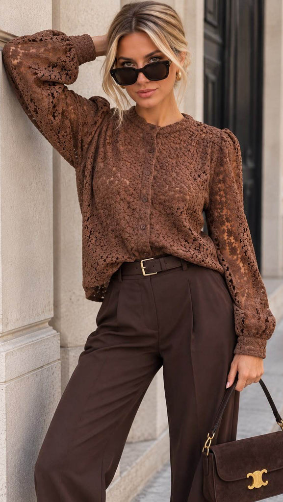 A3283 Rhonda Lace Blouse
