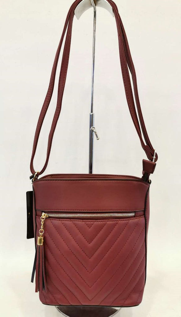 3-1200 Burgundy Handbag