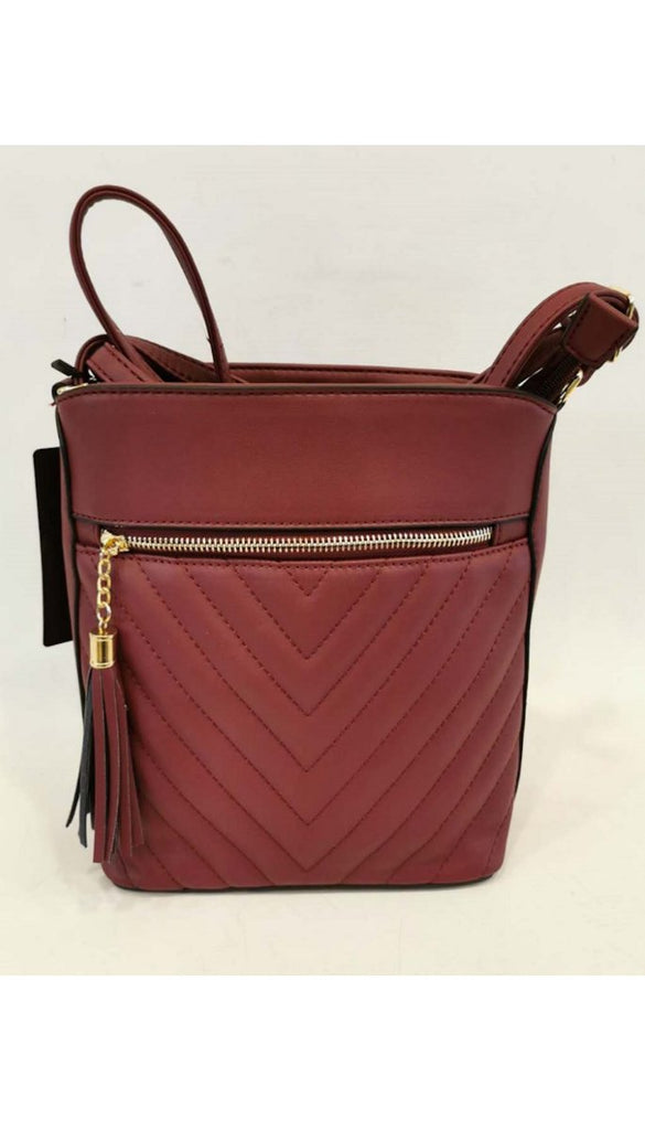 3-1200 Burgundy Handbag