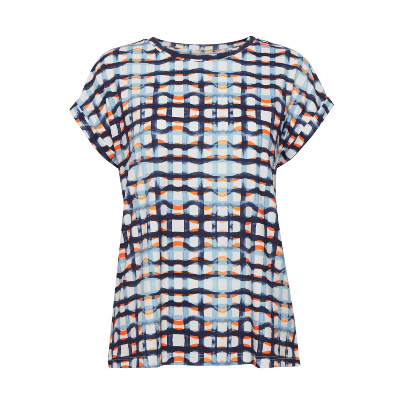 A0988 Frseen Tee Sky Blue Check