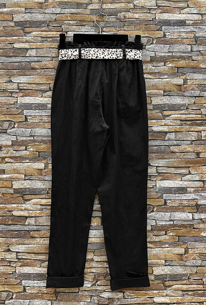 A3178 Black Chino Cotton Trousers