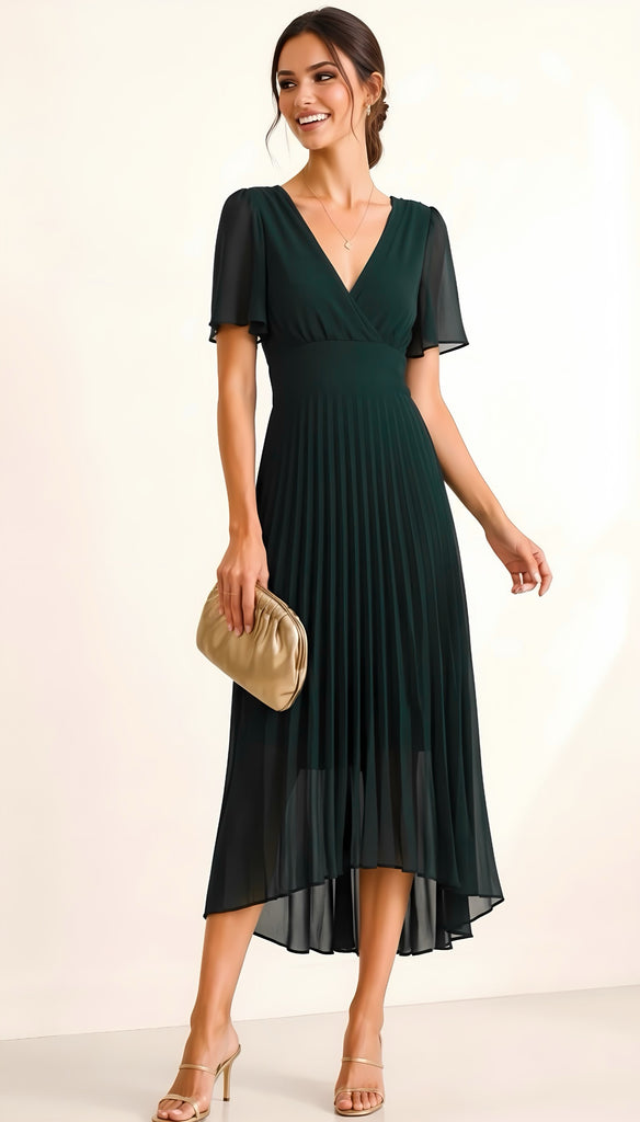 A3205 Jolie Moi Trixie Pleat Dress