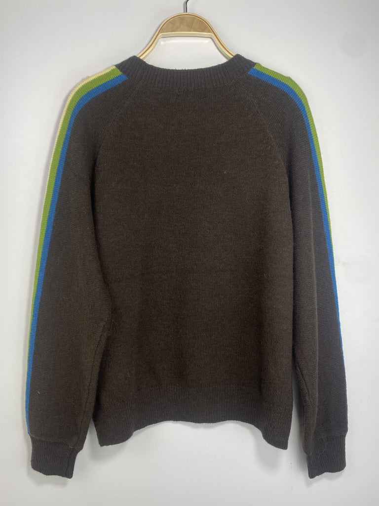A3227 Brown Multi Stripe Knit Top