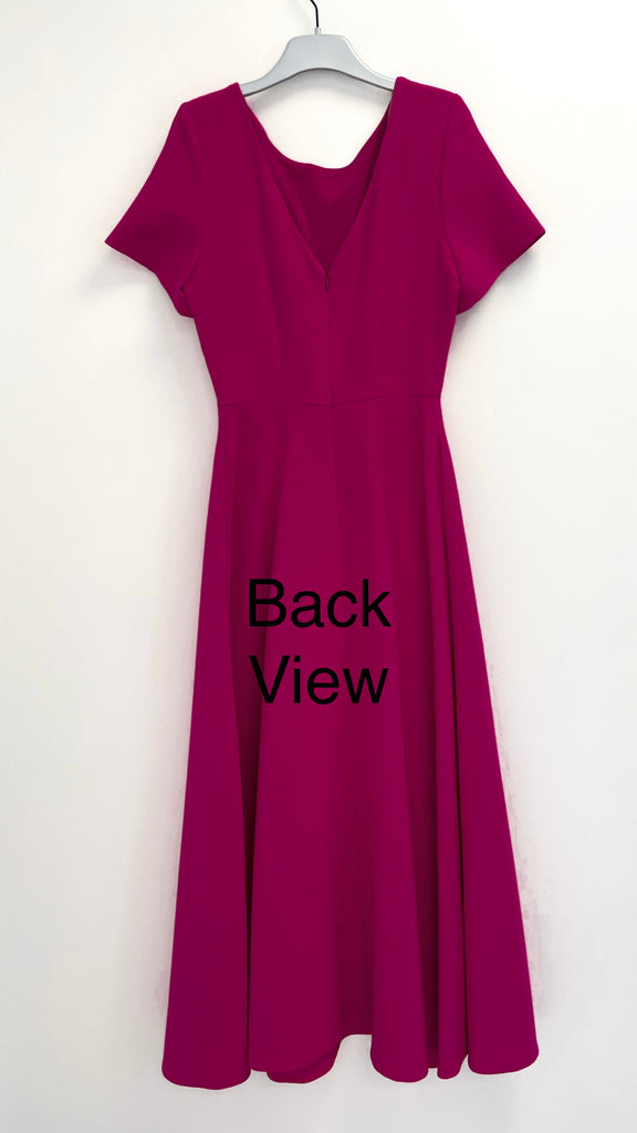 A2533B Emery Deep Magenta Flare Dress