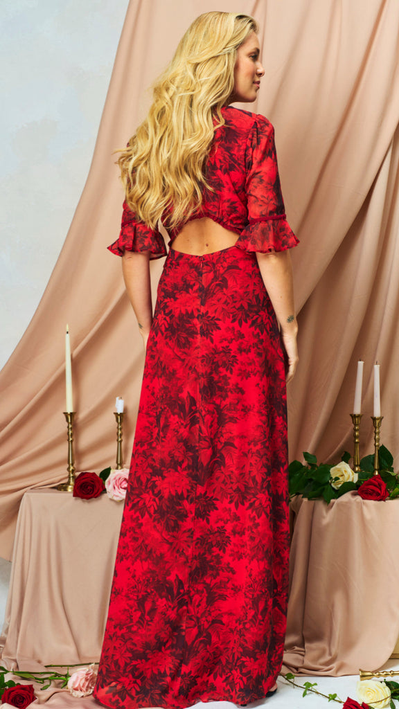 A2554 Hope & Ivy Aaliyah Open Back Dress