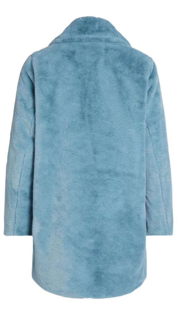 A2560 Viebba Faux Fur Coat Duckegg