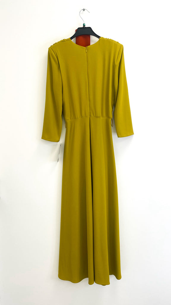A2502 Glenis Mustard Flare Dress