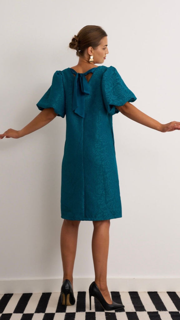 5-A2535 Verity Dark Green Shift Dress