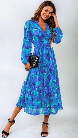 A1506 Saba Blush Floral Flare Dress