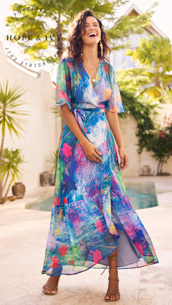 4-A2351 Hope & Ivy Felicia Wrap Dress