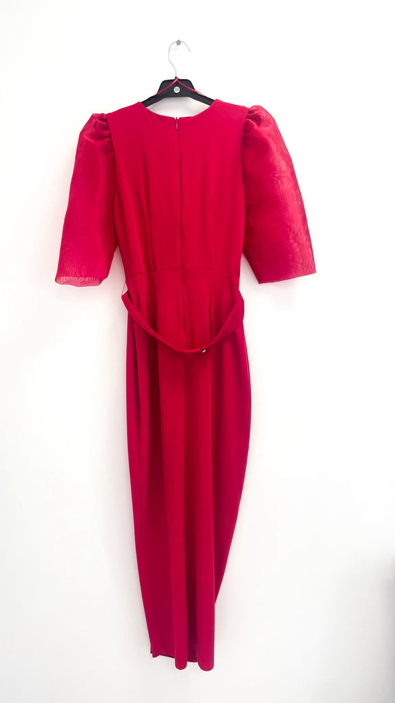 A2401B&F Lilias Raspberry Drape Dress