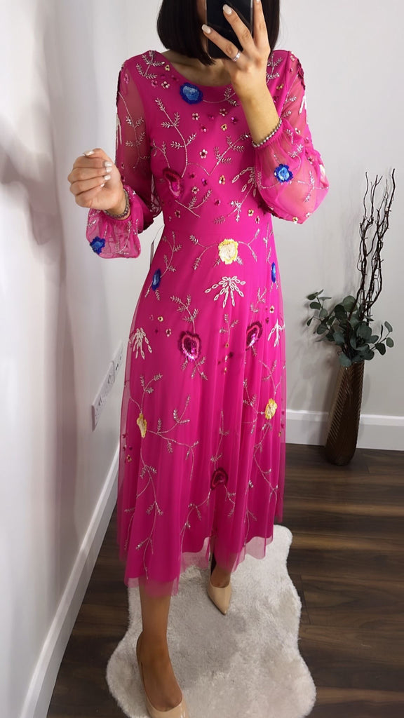 A2832 Gianna Embellished Fit & Flare Dress