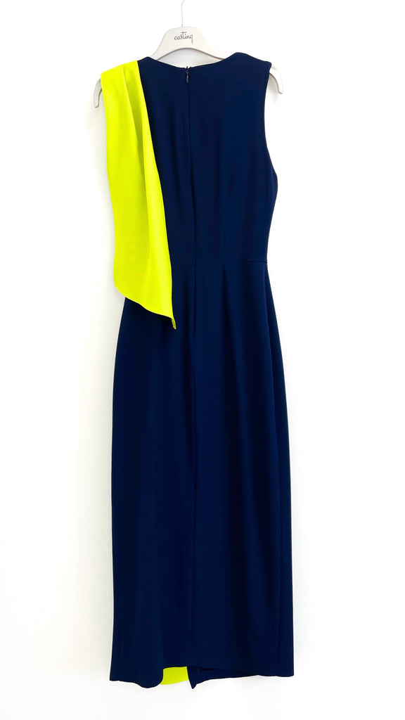 4-A2315 Evange Navy/Lime Pencil Dress