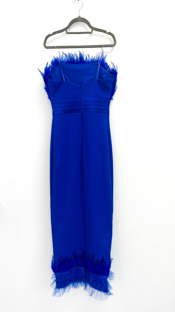 4-A2426 Gigi Royal Feather Pencil Dress